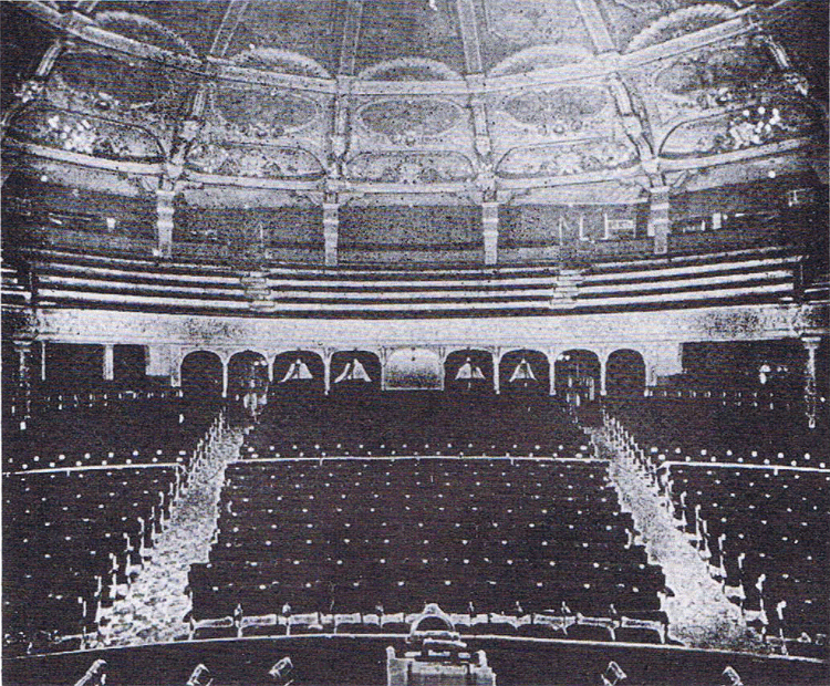 Auditorium from stage 1904