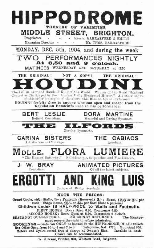 Hippodrome programme 1904